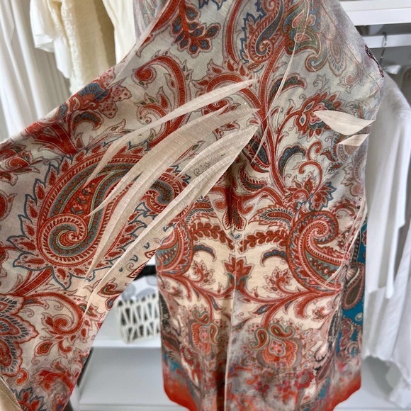 Live & Let Live sz. medium screen printed top granola girl, indian, casual #0517 - Picture 3 of 9